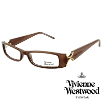 【Vivienne Westwood】經典雙弧線設計光學眼鏡(茶色 VW104_02)