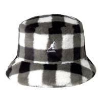 【KANGOL】FAUX FUR 漁夫帽(黑白格紋)