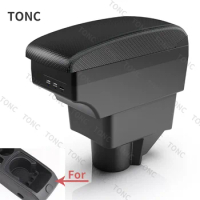 For Ford Fiesta Armrest Car Storage Box For Ford Fiesta 3 Car Armrest Box 2011-2018 Accessories Car Center Console Box