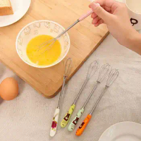 Egg Beater Mini Stainless Steel Balloon Wire Egg Whisk Manual Hand Mixer Milk Cream Butter Whisk Mixer Kitchen Egg Tools