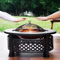 Home Indoor Fire Pits Multi-use Outdoor Grill Stand Nordic Garden Brazier Camping Furnace Barbecue Table Indoor Heating Stove