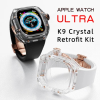 Crysta Modification Kit for Apple Watch Ultra 49mm Transparent Case K9 Crystal Accessories case Band Noble Fashion for iwatch