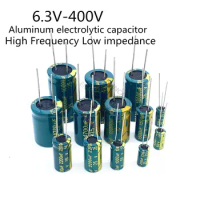 High Frequency Aluminum electrolytic Capacitor 10V 16V 25V 35V 50V 400V100UF 220UF 330UF 470UF 680UF 1000UF 1500UF 2200UF 3300UF