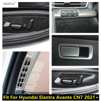 Glove Box / Seat Adjust Panel / Pillar A Air Vent / Head Light Cover Trim Accessories For Hyundai Elantra Avante CN7 2021 - 2023