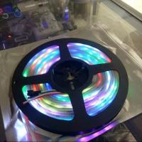 Lampu LED strip ws2811 + jell DC 24v lampu outdor