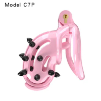 2024 Male Chastity Cage Chastity Device ABS Penis Bondage Cock Cage Silicone Spikes Massage Stimulation Penis BDSM Chastity Belt
