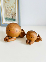 日本昭和 鄉土玩具可愛趴趴木芥子木偶置物擺飾