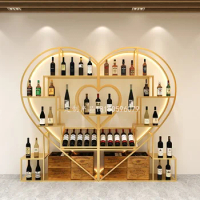 Modern Luxury Wine Holder Combi Gold Vertical Bar Storage Organizer Wine Rack Living Room Porta Bottiglie Vino Bar Decoration