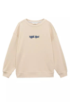 MANGO KIDS Embossed Text Sweatshirt