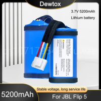 3.7V 5200mAh Replacement Battery Rechargable Li-Ion Battery ID1060-B for JBL Flip 5 Flip5 Bluetooth Audio Outdoor Speaker