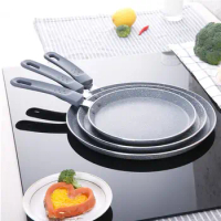 18cm 22cm 26CM 10 inch Smoke-free Ceramic stone layer Fry Pan Non Stick Skillet Omelet Pan Al-Mn alloy Bottom Cooking Pan