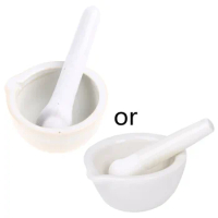 Porcelain Mortar and Pestle Set Kitchen or Laboratory Grinds Powdered Chemicals for DIY Kitchen Gadget Mill Crusher