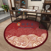 80cm圓 中式圓形地毯中國風客廳臥室圓毯茶幾墊床邊毯淘夢屋