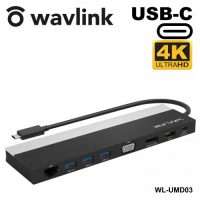 Wavlink 睿因 USB-C 轉十二端單HDMI, DisplayPort, VGA連接器 UMD03 1pc