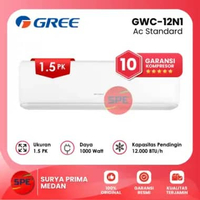 AC STANDARD DELUXE GREE 1.5 PK GWC-12N1 (GARANSI RESMI MEDAN)