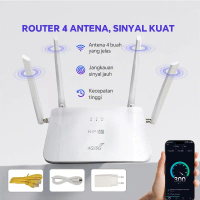 4 Antena Router H828 Router Nirkabel 4G 300Mbps NIC Nirkabel NIC WiFi ke Router Mesh Router Nirkabel
