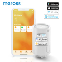 Meross Smart Thermostat,WiFi Radiator Valve,Smart Temperature Controller,Work with Apple HomeKit,Siri,Alexa,Google Assistant