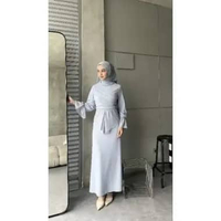 Ameena Dress Ceruti Ootd Hijab Fashion Simple Seragam Bridesmaid Kondangan STANDAR DRESS+HIJAB SOFTB