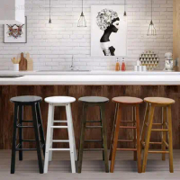 Solid Wood Stool Stool Simple Bar Chair Home Bar Stool Vintage Bar Stool Stool Bar Stool Stool High Stool