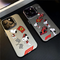 F1 Car Snoopy เคสซิลิโคนนิ่ม แบรนด์อินเทรนด์สร้างสรรค์ ทันสมัย เข้ากันได้กับ Samsung A56, S25ULTRA, 