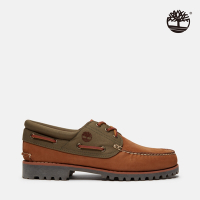 Timberland官方旗艦 男款棕色Timberland R Authentic手工縫製三孔帆船鞋|A6DXWEM5