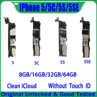 Free Shipping Clean ICloud For IPhone 5 5C 5S 5SE 6 Plus 6S Plus Motherboard No Touch ID Logic Board Original Unlock Mainboard
