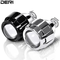 2.5 Inch Universal Bi Xenon HID Projector Lens Silver Black Shroud use H1 Xenon LED Bulb for H4 H7 Motorcycle Car Auto Headlight