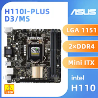 AAUS H110I-PLUS D3/MS Motherboard LGA 1151 Socket H110 Chipset for i7-6700K i5-6600K CPU Supports DDR3 32 GB Memory Mini-ITX