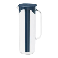 MOPPA 附蓋冷水壺, 深藍色/透明, 1.7 公升
