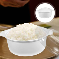 Pasta Microwave Rice Cooker Vegetable Steamer Cooking Utensils Container White Maker Travel