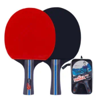 Table Tennis Racket FL Long Handle for Beginners Students Pingpong Training Ping Pong Bats 2 Ping Pong Paddles with Storage Bag