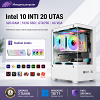 Mengma Computer MA PC Gaming Full Set 12-inti Baru Intel E5 2673 V3 12 Core 24 Utas RAM 32G SSD 512G