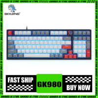 Skyloong Gk980 Mechanical Keyboard Multifunctional Knob Optic Switch Rgb Gaming Keyboard Hot Swap Pc