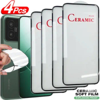 4Pcs HD Ceramic Film For Xiaomi 14 13 12 11 lite A3 Screen Protector Soft Film For Xiaomi 13T 12T 11T 10T 9T Pro Protective Film