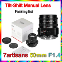 7artisans 50mm F1.4 Tilt-Shift Manual Lens Large Aperture APS-C Lens with 2-in-1 For Sony E ZVE10 FUJIFX X-T1 Micro 4/3 E-PL1