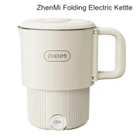 ZHENMI Folding Kettle Portable 304 Stainless Steel Small Home Outdoor Travel Mini Electric Kettle Heat Insulation 800ML