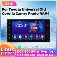 Car Multimedia Player for Toyota CROWN CAMRY HIACE PREVIA COROLLA Linux System Car Radio Stereo Wireless CarPlay Android Auto