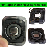 OEM Back Cover Charge Flex Glass Door Middle Frame Case for Apple Watch Series 4 5 6 SE 40mm 44mm GPS LTE Housing Holder Parts