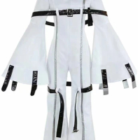Japanese Anime Code Geass: Hangyaku no Lelouch Cosplay Costumes C.C. Cosplay Costume White Strait-Jacket Jumpsuits