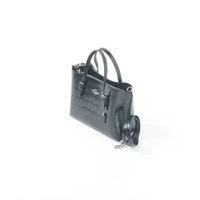 Tas COACH MOLLIE CROCO BLACK SATCHEL BAG WITH LS 100% ORIGINAL 24X8X20CM