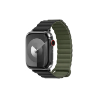 【LAUT 萊德】Apple Watch 42/44/45/49mm 撞色矽膠錶帶-黑