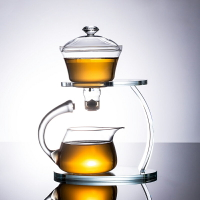 自動玻璃茶具家用懶人泡茶器套裝日式辦公室會客功夫茶杯泡茶神器