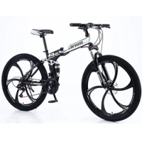 Popular folding mountain bike 24/26 inch dual disc brakes 21 24 speed folding bicycle for adult