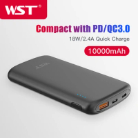 WST Power Bank 10000mAh Quick Charge External Battery Charger Type C PD Fast Charge Powerbank Battery for iPhone Xiaomi Samsung