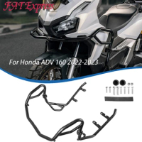 Motorcycle Upper Lower Crash Bars For Honda ADV 160 ADV160 2022 2023 Engine Guard Bar Protector Falling Protection Cover Bumper