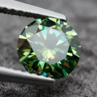 Moissanite Certified Green Color Lab Grown Diamond GRA Report Pass Stone 8 Hearts &amp; Arrows Diamond Tester