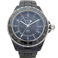 【二手名牌BRAND OFF】CHANEL 香奈兒 J12 GMT 黑色陶瓷 自動上鍊 腕錶 H2012