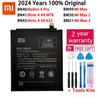 100% Original Replacement Battery For Xiaomi Mi Max Max 2 Max 3 Redmi 4 Pro Prime Redmi Note 4X / Note4 Phone batteries +Tools
