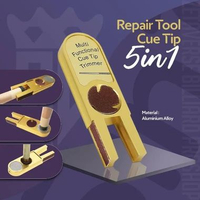 Repair Tool Cue Tip 5 in 1 Stik Billiard Trimmer - Alat Rawat Tip Multifungsi