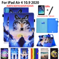 Cover For iPad Air 4 2020 Smart Case for ipad Air4 10.9 inch Funda Auto Wake Cartoon Protective Stand Shell Coque Capa +Gift